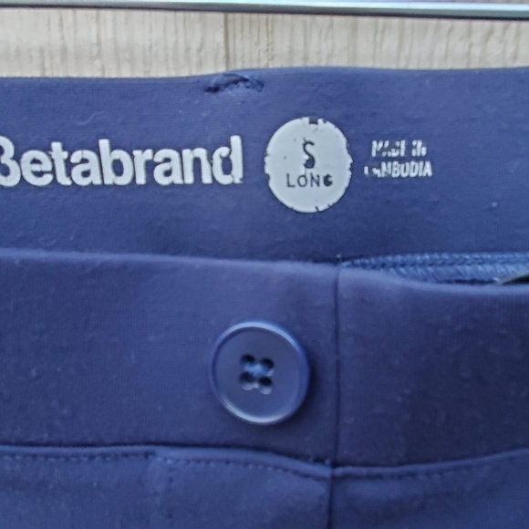 Betabrand Navy Blue Classic Straight-Leg Dress Yoga Pant - Picture 4 of 8